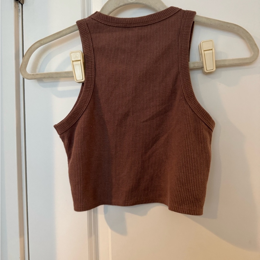 White Fox Brown Crop Top - Picture 3 of 3